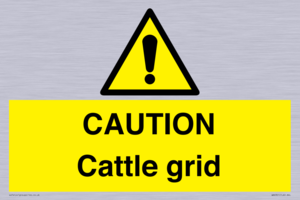 CAUTION Cattle grid